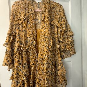 Floral Yellow Women's romper